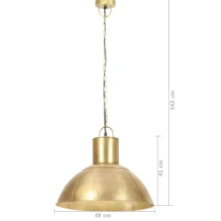 vidaXL Iluminación-Lámpara colgante redonda 25 W latón 48 cm E27