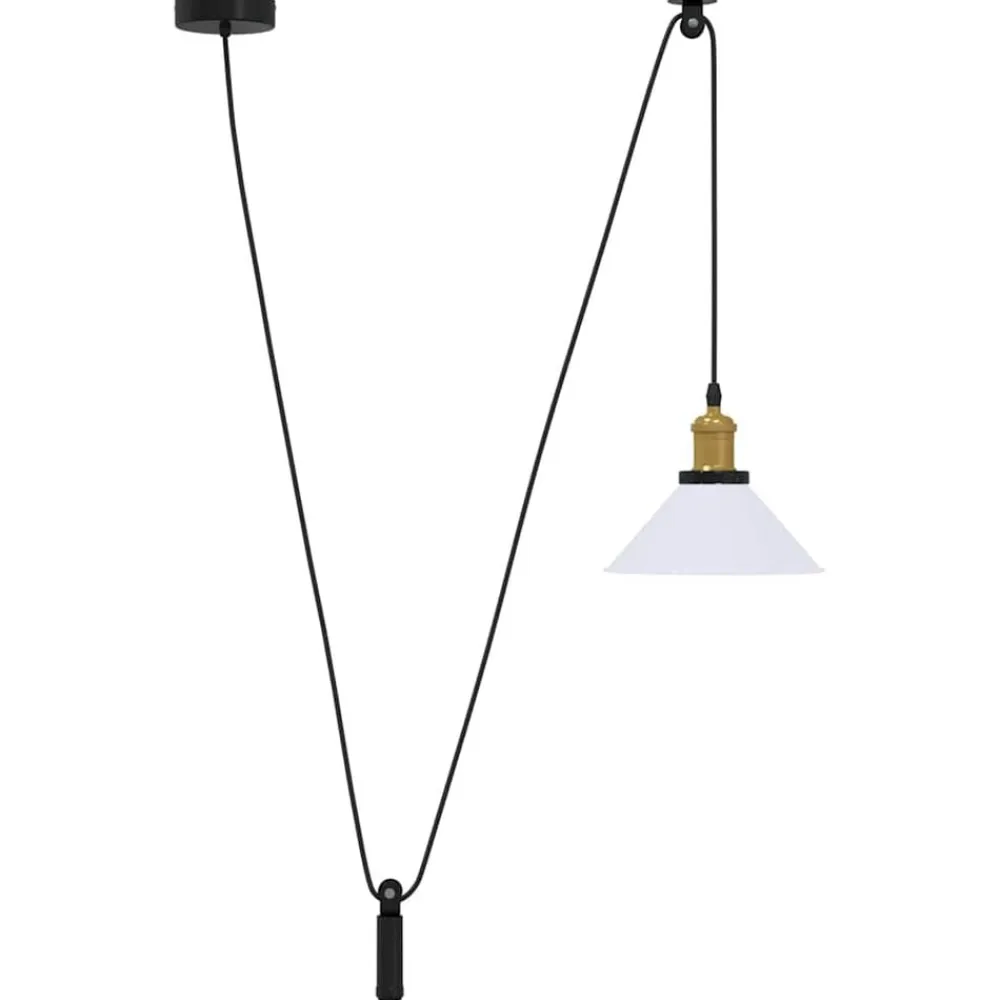vidaXL Iluminación-Lámpara colgante regulable altura E27 Ø 22cm