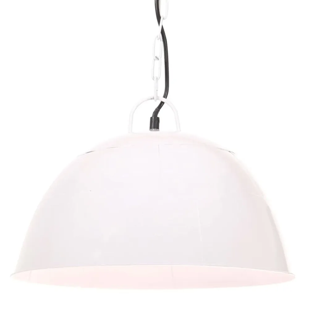 vidaXL Lámpara colgante vintage 25 W blanca redonda 41 cm E27 Blanco Sale
