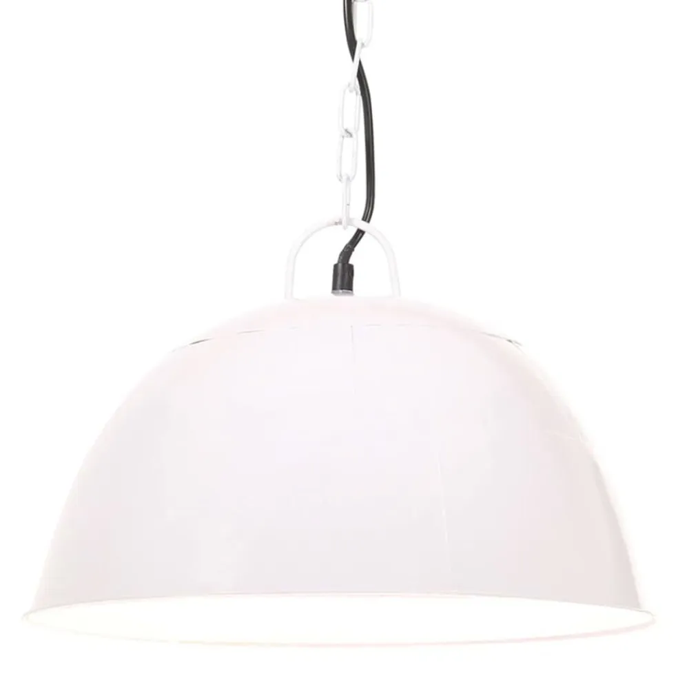 vidaXL Lámpara colgante vintage 25 W blanca redonda 41 cm E27 Blanco Sale