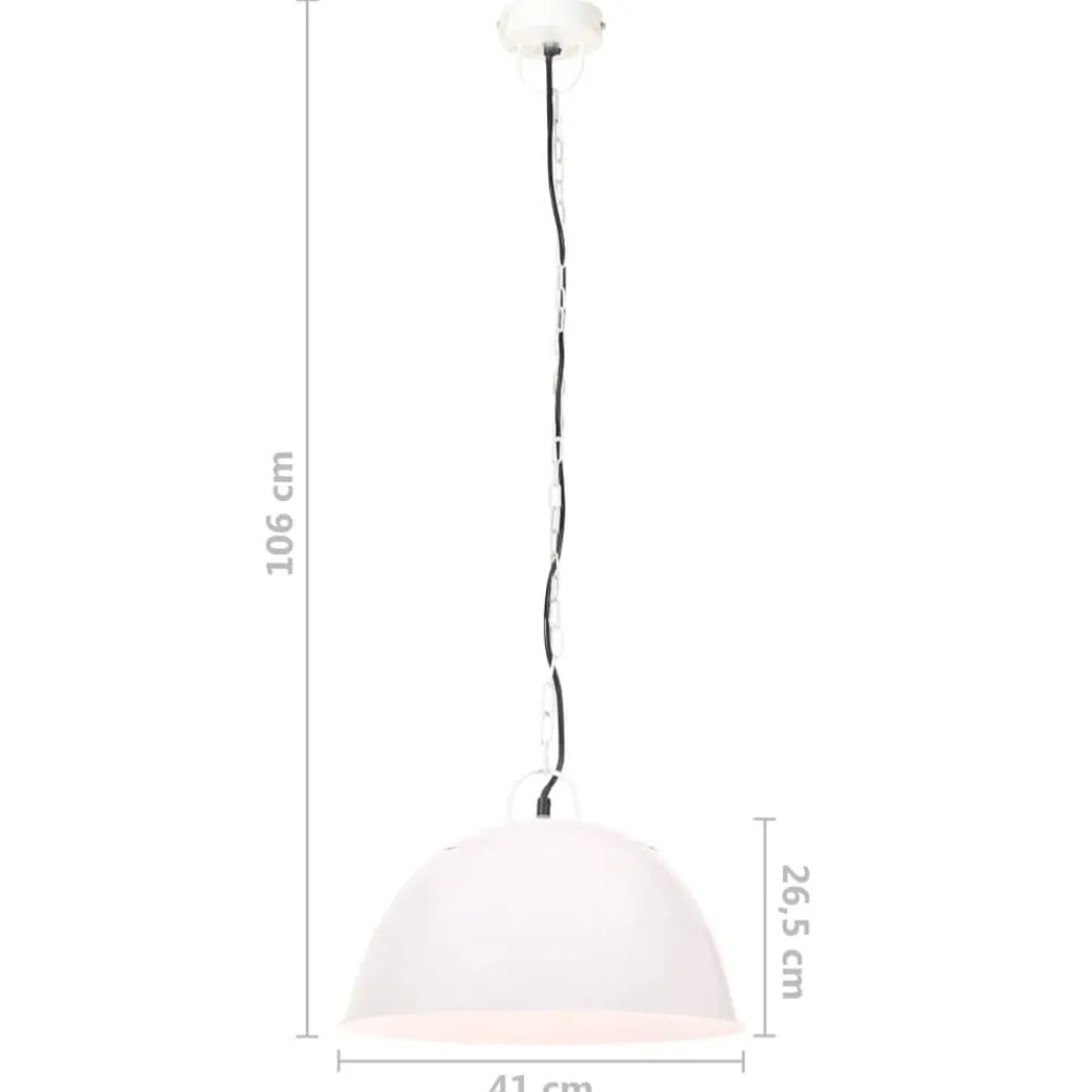 vidaXL Lámpara colgante vintage 25 W blanca redonda 41 cm E27 Blanco Sale