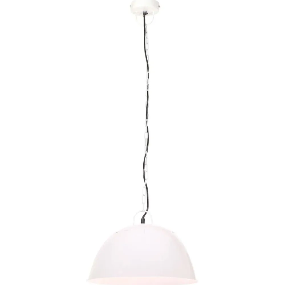 vidaXL Lámpara colgante vintage 25 W blanca redonda 41 cm E27 Blanco Sale