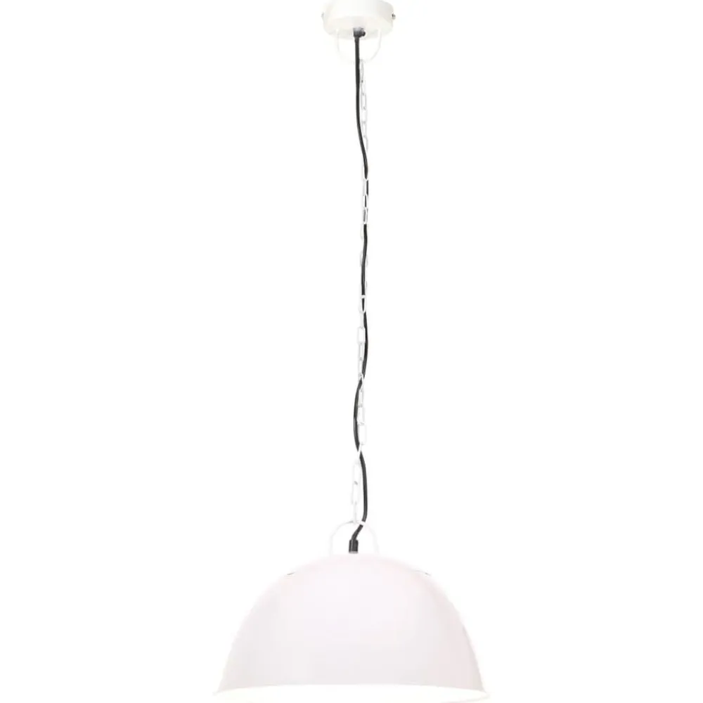 vidaXL Lámpara colgante vintage 25 W blanca redonda 41 cm E27 Blanco Sale