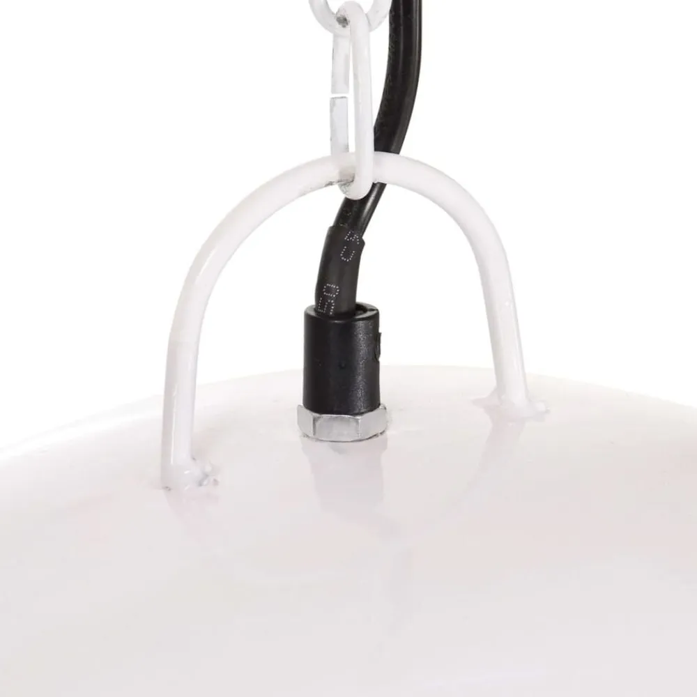 vidaXL Lámpara colgante vintage 25 W blanca redonda 41 cm E27 Blanco Sale