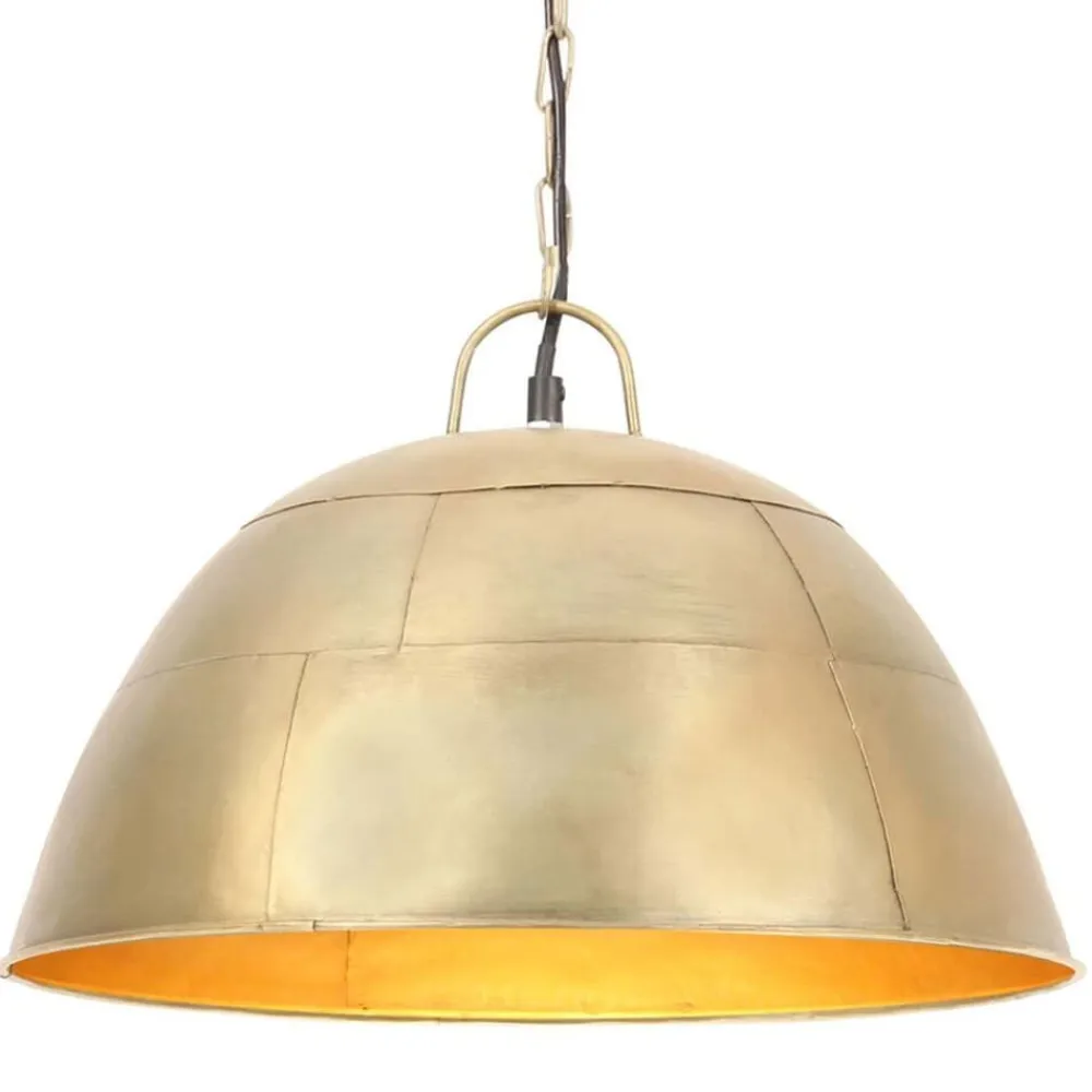 vidaXL Iluminación-Lámpara colgante vintage redonda 25 W latón 41 cm E27