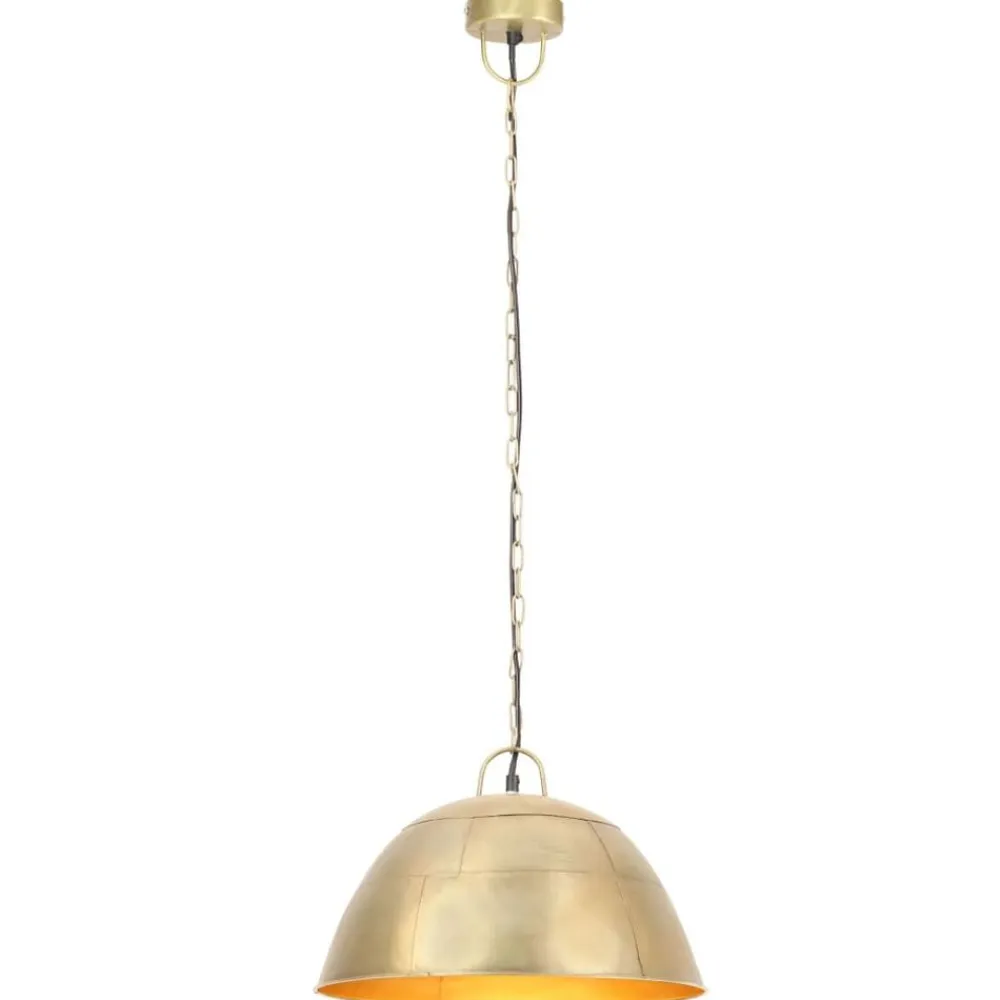vidaXL Iluminación-Lámpara colgante vintage redonda 25 W latón 41 cm E27