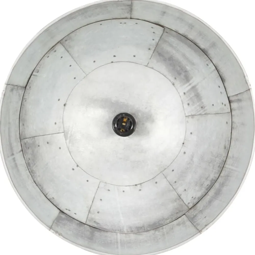 vidaXL Lámpara colgante vintage 25 W plateada redonda 41 cm E27 Plateado Clearance