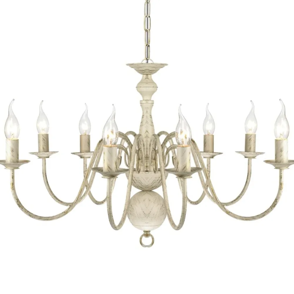 vidaXL Iluminación-Lámpara de araña antique metal 8 bombillas E14