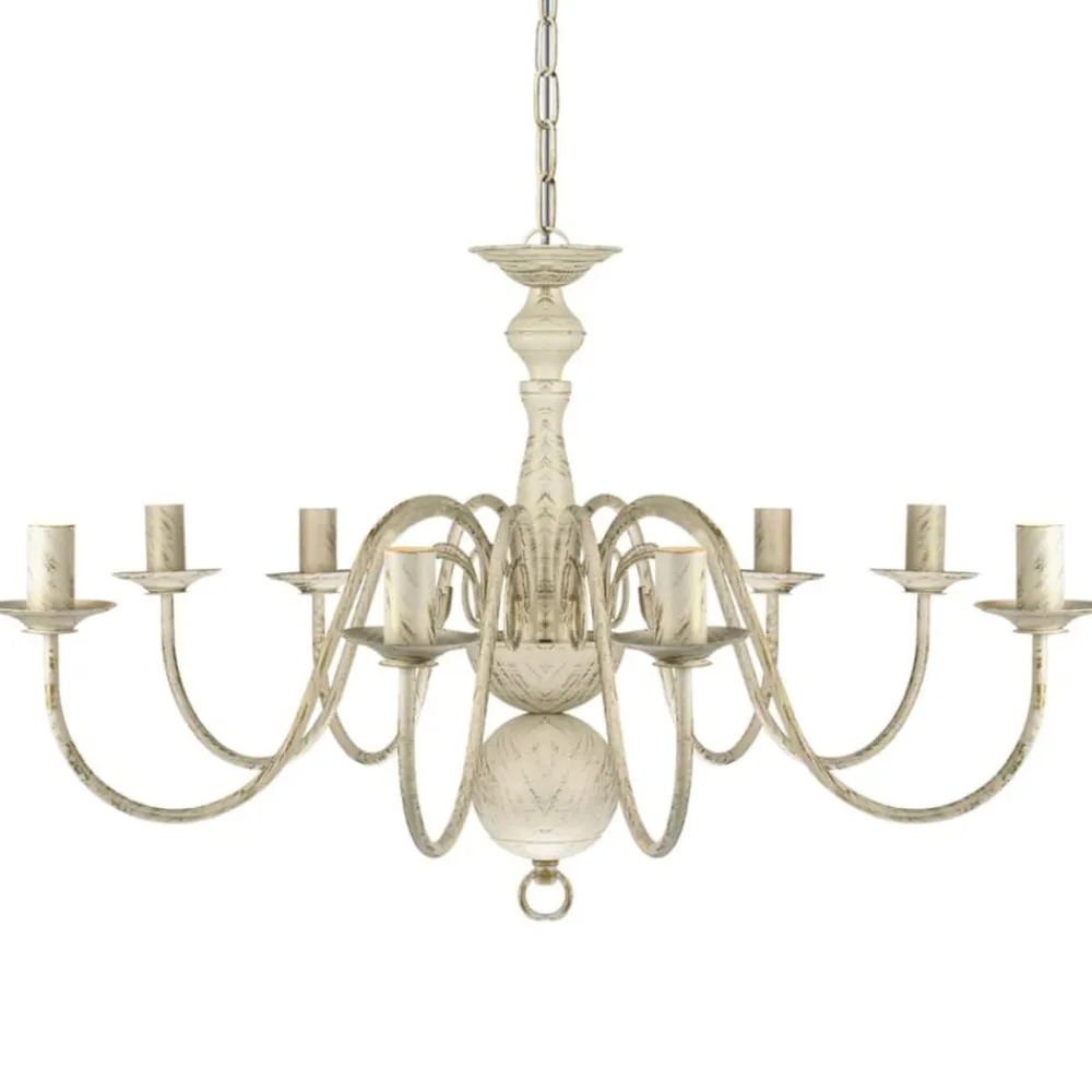 vidaXL Iluminación-Lámpara de araña antique metal 8 bombillas E14