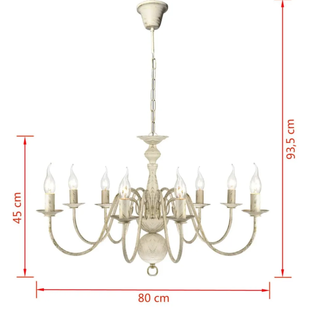 vidaXL Iluminación-Lámpara de araña antique metal 8 bombillas E14