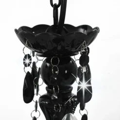 vidaXL Iluminación-Lámpara de araña con cuentas redonda 3 x E14
