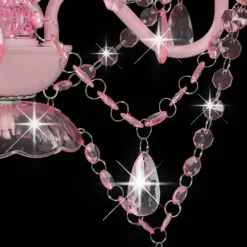 vidaXL Iluminación-Lámpara de araña con cuentas redonda 3 x E14