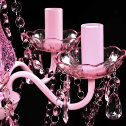 vidaXL Iluminación-Lámpara de araña de cristal 5 bombillas