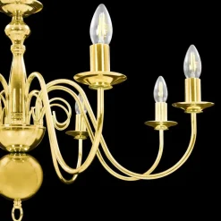 vidaXL Lámpara de araña dorada 8 bombillas E14 Dorado