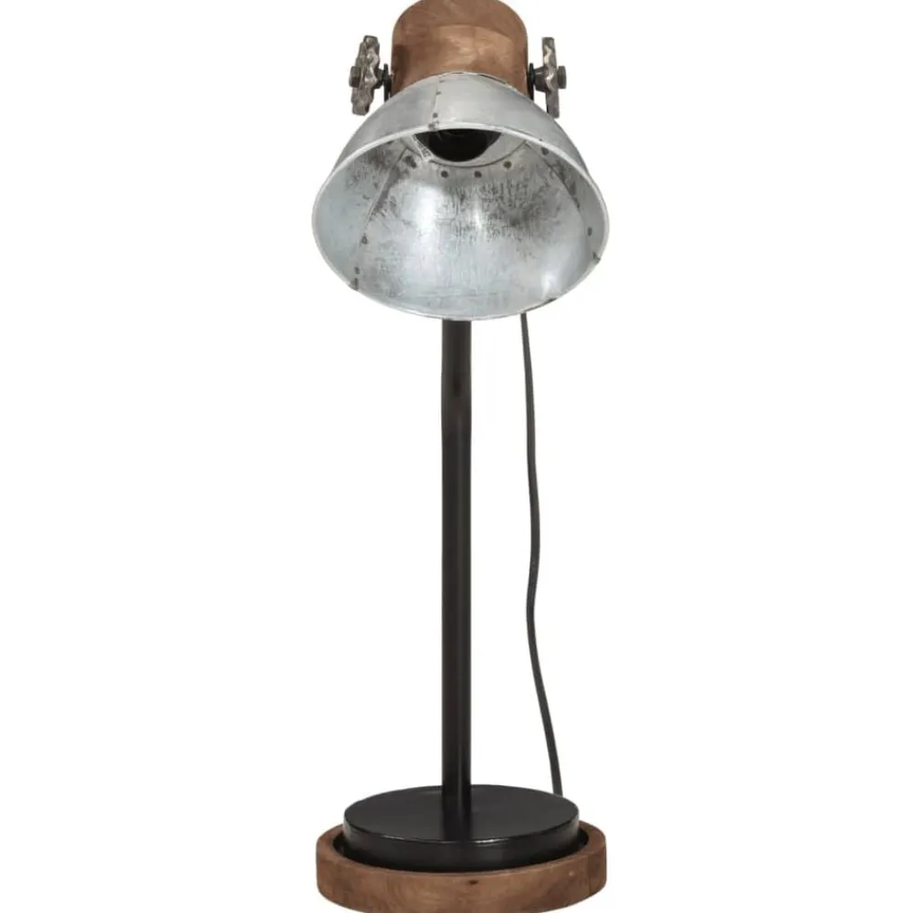 vidaXL Lámpara de escritorio vintage 25 W E27 18x18x60 cm Plateado