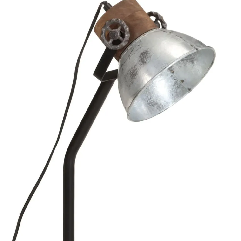 vidaXL Lámpara de escritorio vintage 25 W E27 18x18x60 cm Plateado