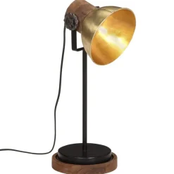 vidaXL Iluminación-Lámpara de escritorio latón vintage 25 W E27 17x17x50 cm