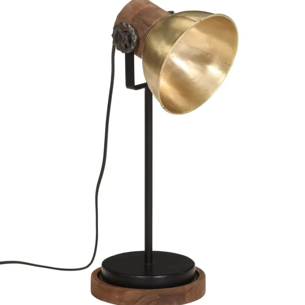 vidaXL Iluminación-Lámpara de escritorio latón vintage 25 W E27 17x17x50 cm