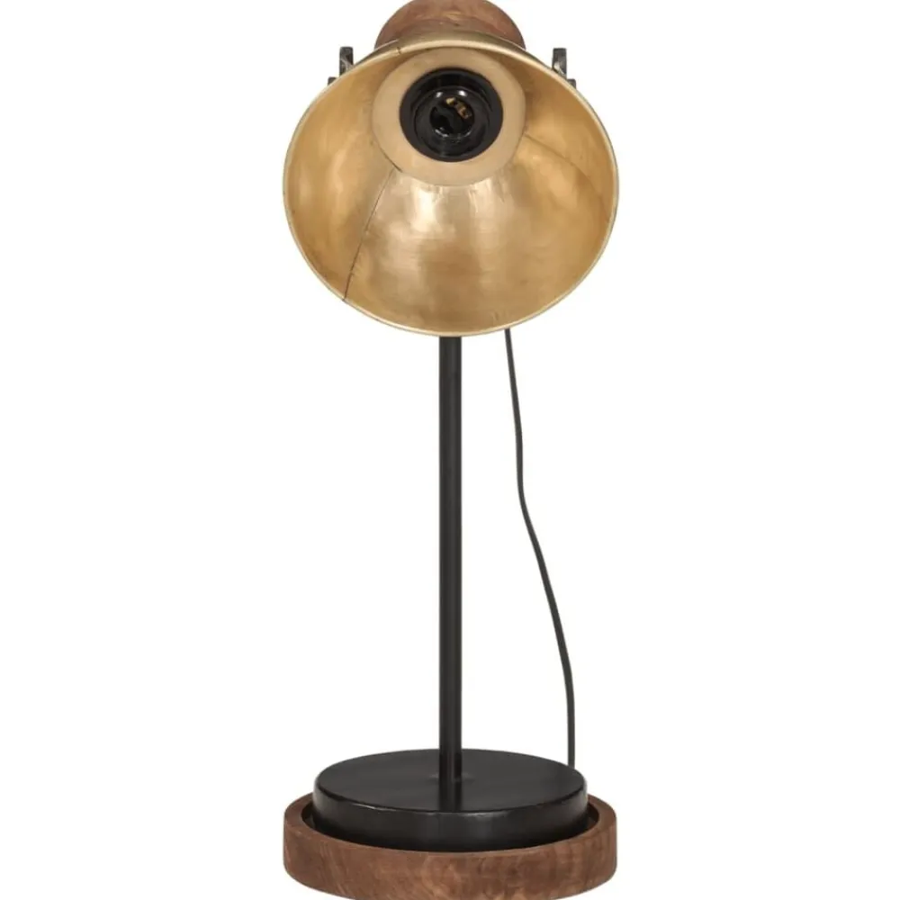 vidaXL Iluminación-Lámpara de escritorio latón vintage 25 W E27 17x17x50 cm