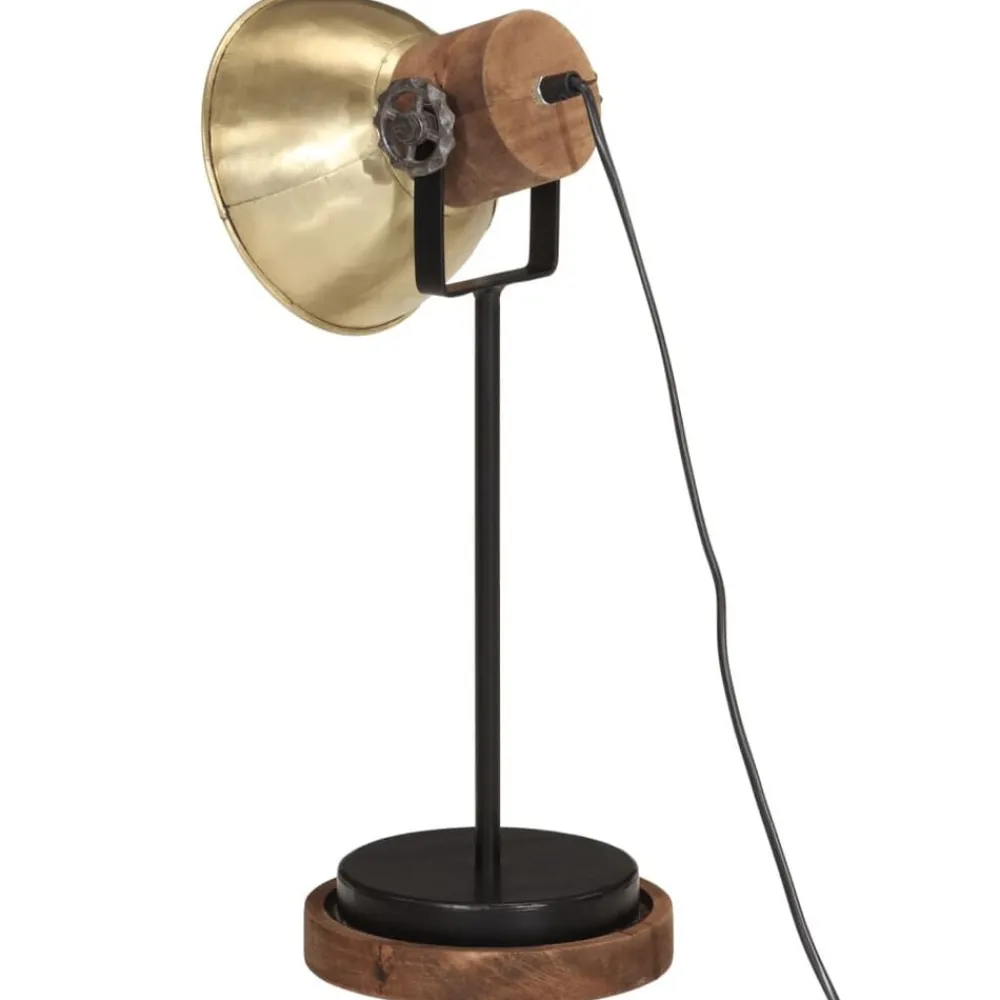 vidaXL Iluminación-Lámpara de escritorio latón vintage 25 W E27 17x17x50 cm