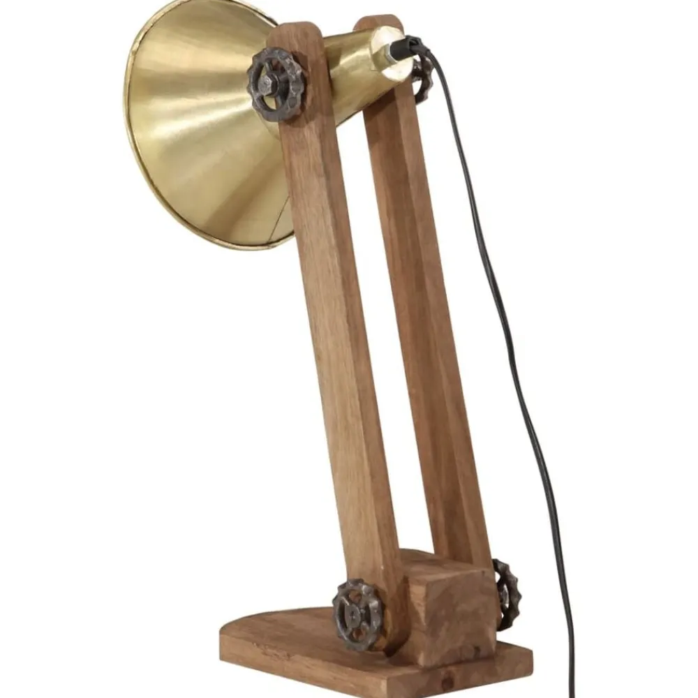 vidaXL Lámpara de escritorio latón vintage 25 W E27 23x13x52 cm Latón Online