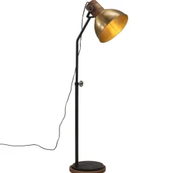 vidaXL Iluminación-Lámpara de escritorio latón vintage 25 W E27 30x30x100-150 cm