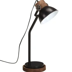 vidaXL Lámpara de escritorio negra 25 W E27 18x18x60 cm Negro