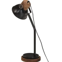vidaXL Lámpara de escritorio negra 25 W E27 18x18x60 cm Negro