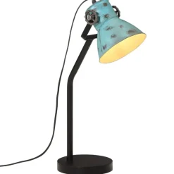 vidaXL Lámpara de escritorio desgastado 25 W E27 17x17x60 cm Azul Online