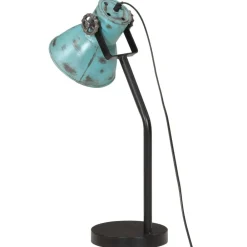 vidaXL Lámpara de escritorio desgastado 25 W E27 17x17x60 cm Azul Online