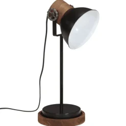 vidaXL Lámpara de escritorio negra 25 W E27 17x17x50 cm Negro Best