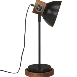 vidaXL Lámpara de escritorio negra 25 W E27 17x17x50 cm Negro Best