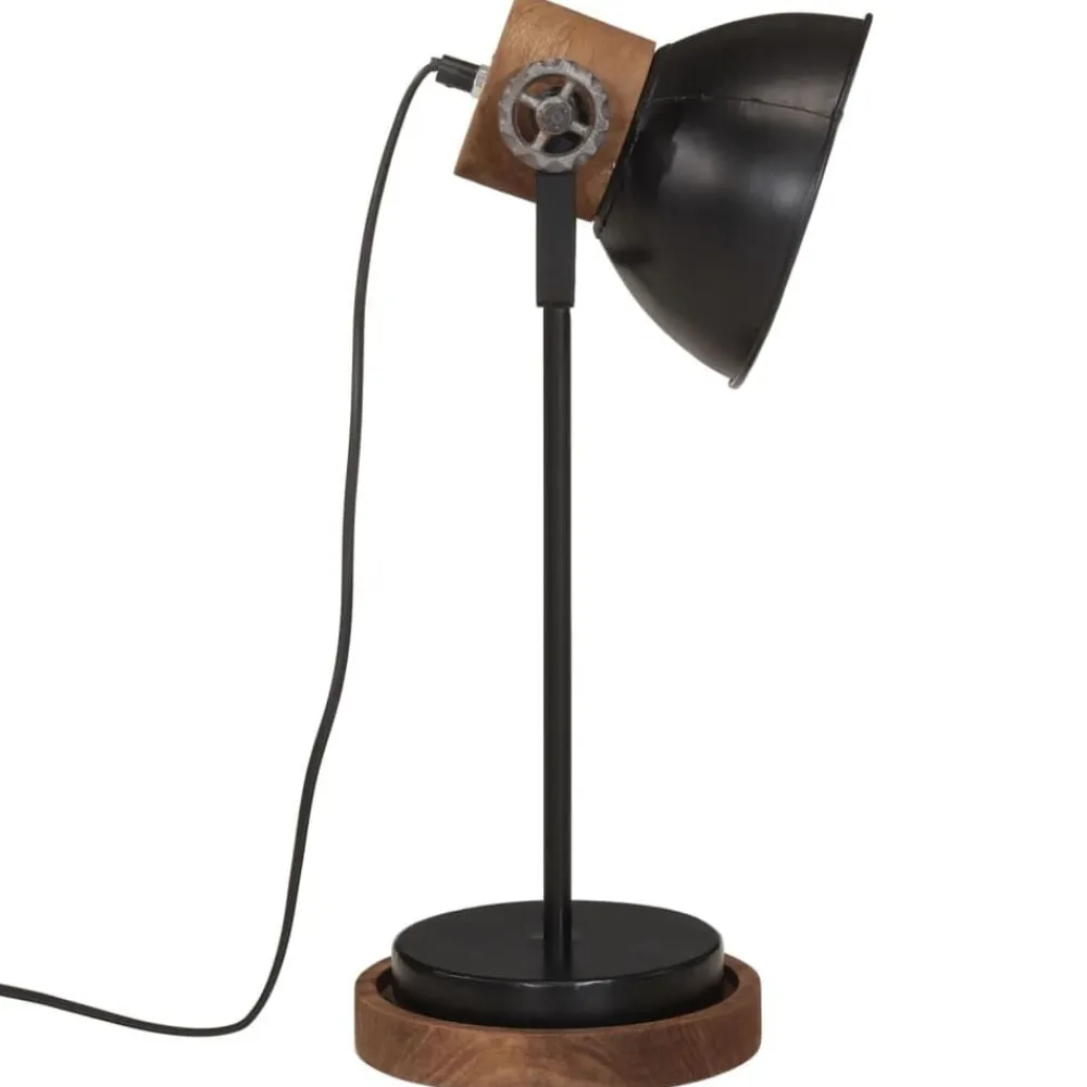 vidaXL Lámpara de escritorio negra 25 W E27 17x17x50 cm Negro Best