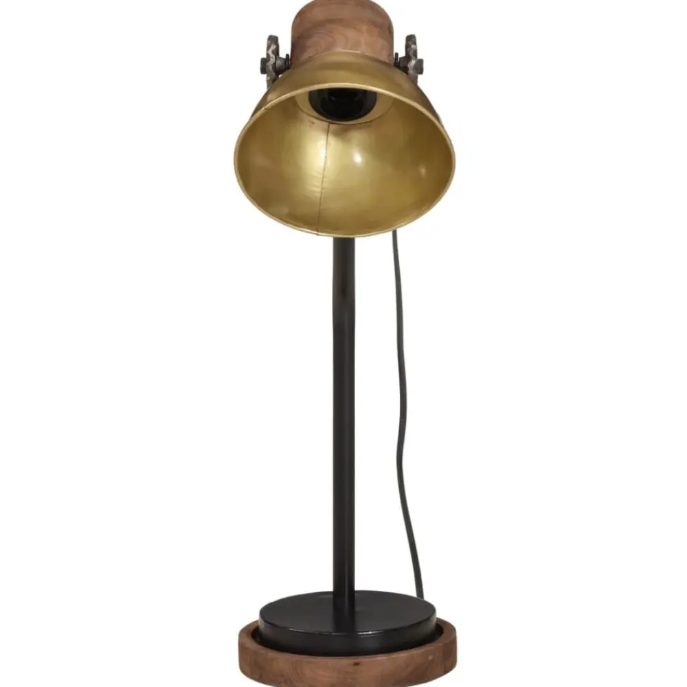 vidaXL Iluminación-Lámpara de escritorio latón vintage 25 W E27 18x18x60 cm