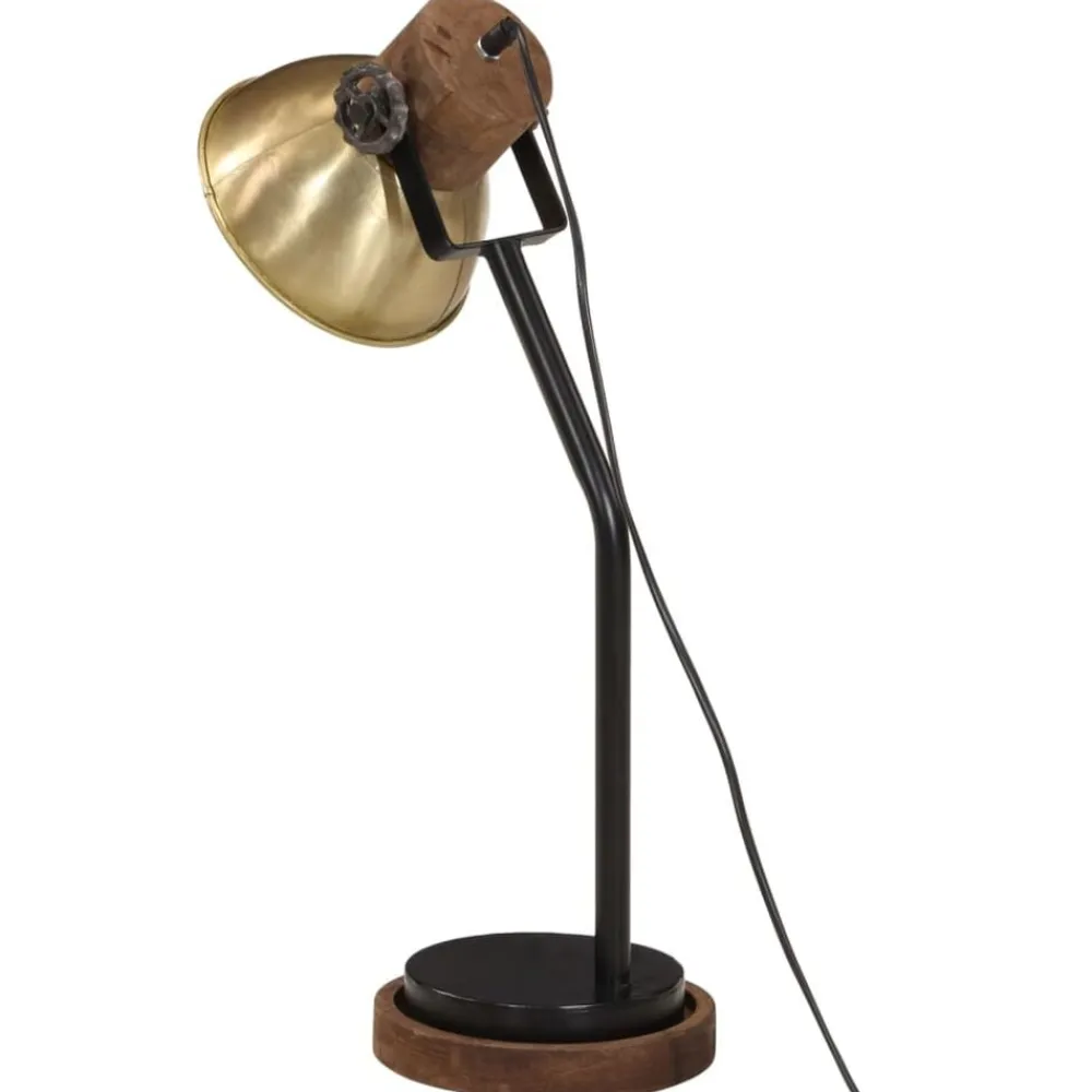 vidaXL Iluminación-Lámpara de escritorio latón vintage 25 W E27 18x18x60 cm