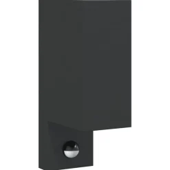 vidaXL Lámpara de exterior con sensor aluminio fundido a presión negro Hot