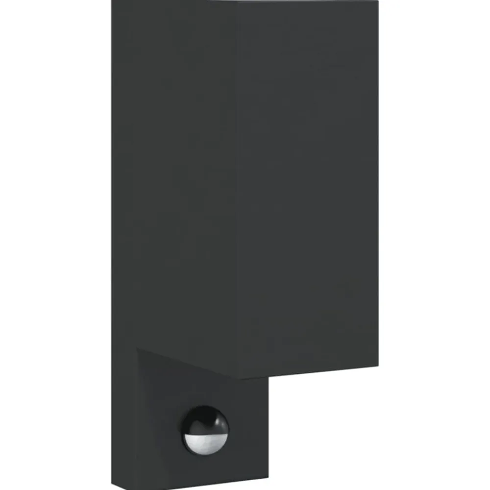 vidaXL Lámpara de exterior con sensor aluminio fundido a presión negro Hot