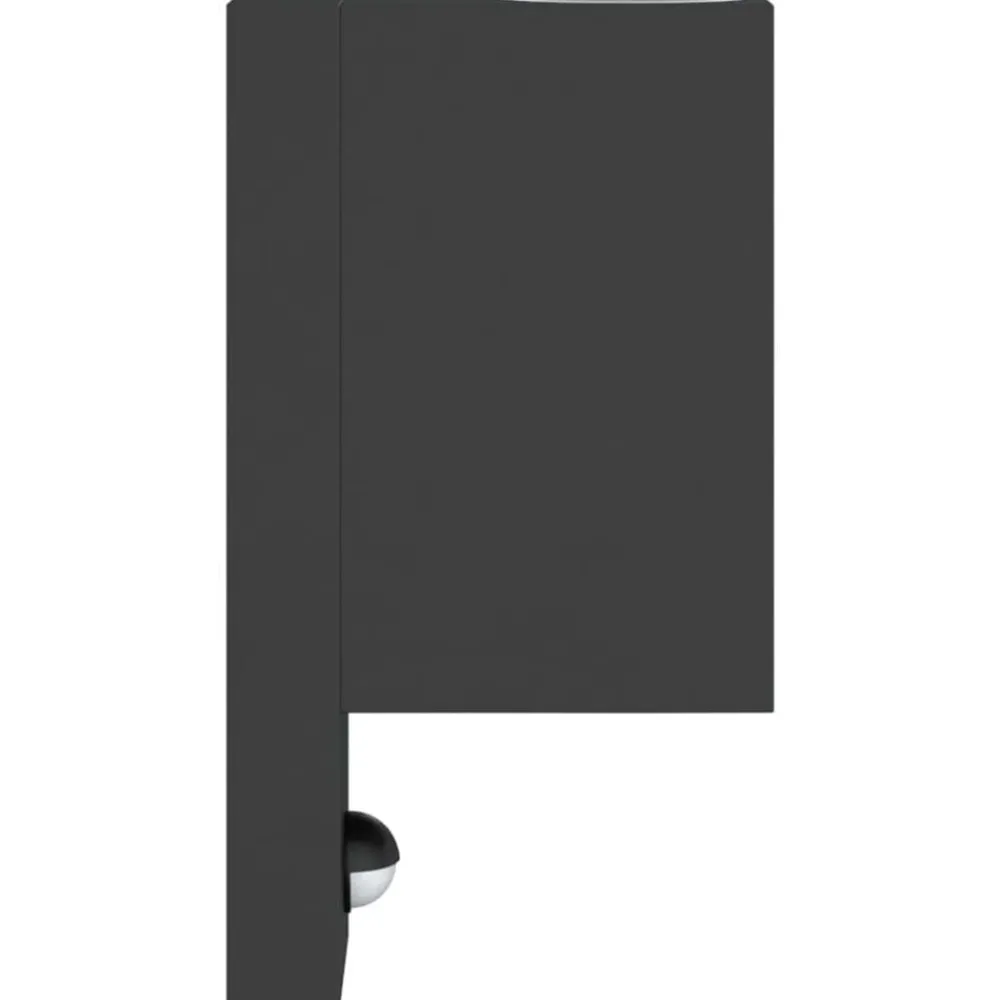 vidaXL Lámpara de exterior con sensor aluminio fundido a presión negro Hot