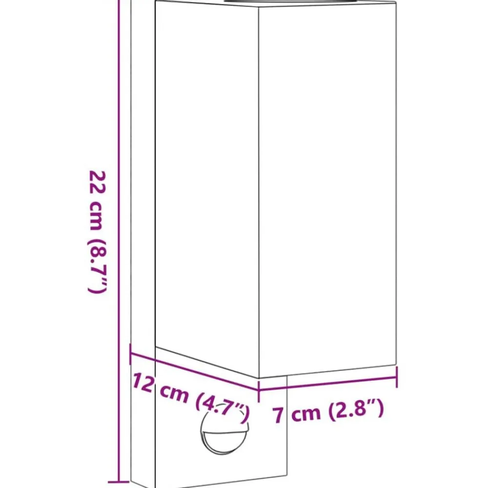 vidaXL Lámpara de exterior con sensor aluminio fundido a presión negro Hot