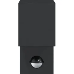 vidaXL Lámpara de exterior con sensor aluminio fundido a presión negro Clearance