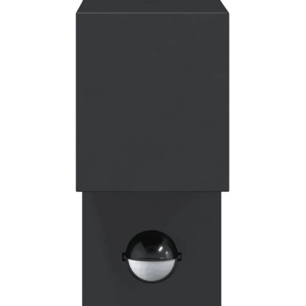 vidaXL Lámpara de exterior con sensor aluminio fundido a presión negro Clearance