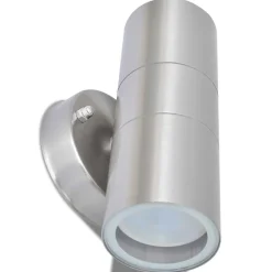 vidaXL Iluminación-Lámpara de exterior 2 uds acero ascendente/descendente