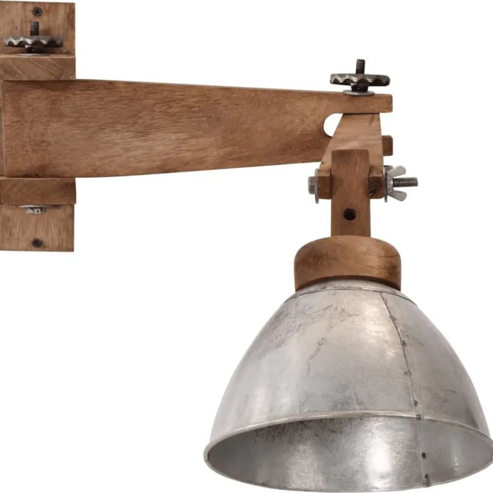 vidaXL Lámpara de pared 25 W E27 plateado vintage Clearance