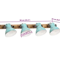 vidaXL Iluminación-Lámpara de pared desgastado 25 W E27 90x25 cm