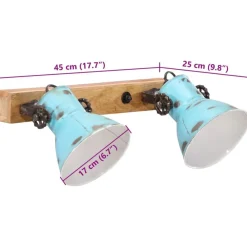 vidaXL Iluminación-Lámpara de pared desgastado 25 W E27 45x25 cm
