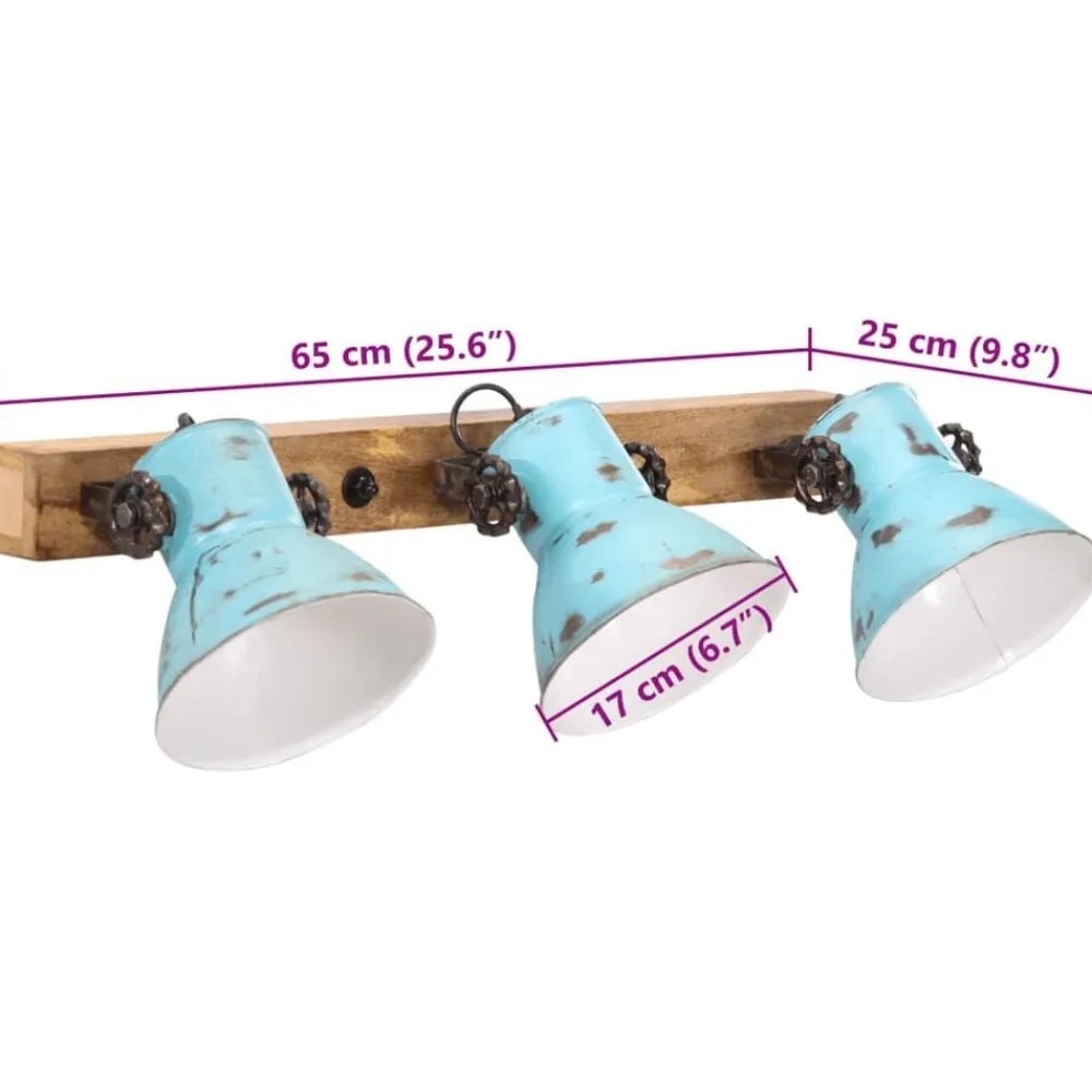 vidaXL Iluminación-Lámpara de pared desgastado 25 W E27 65x25 cm