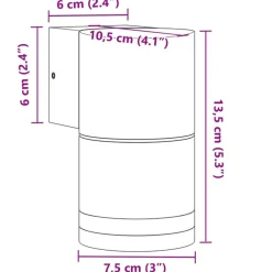 vidaXL Iluminación-Lámpara de pared de exterior aluminio fundido negro