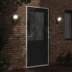 vidaXL Iluminación-Lámpara de pared de exterior LED aluminio fundido