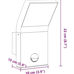 vidaXL Iluminación-Lámpara de pared de exterior LED aluminio fundido