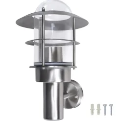 vidaXL Lámpara de pared de exterior de acero inoxidable Clearance